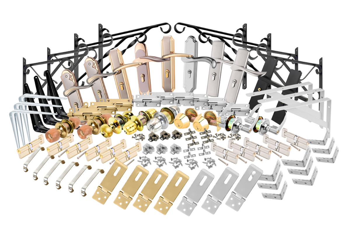 10.Hinges, hinges, door handles, etc.